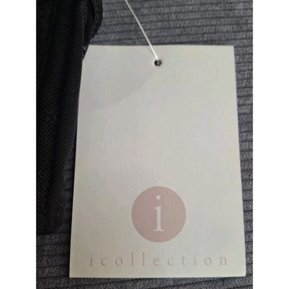 Icollection Pazia Bra Set Satin Lace Lingerie Black, Gold Elegant & Comfy $63 - Picture 9 of 10